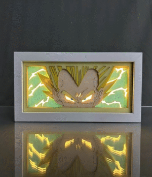 Lámpara 3D Multicolor - Vegeta Majin (Dragon Ball Z)